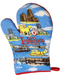 Liverpool Collage Oven Glove