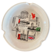 Load image into Gallery viewer, Liverpool Street Name Ceramic White Ashtray