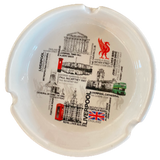 Liverpool Street Name Ceramic White Ashtray