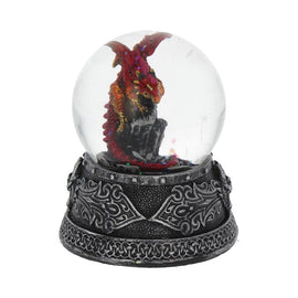 Enchanted Ruby Snow Globe 10cm - britishsouvenir