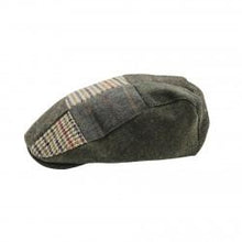 Load image into Gallery viewer, Patchwork Green Tweed Cap