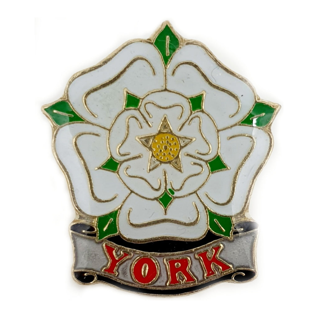 Pin badge Yorkshire white rose-York